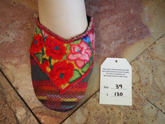 Size 39 Ballerina Sandals - Flowers on Aztec