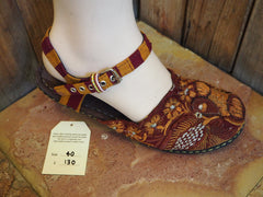 Size 40 Ballerina Sandals - Golden Flowers