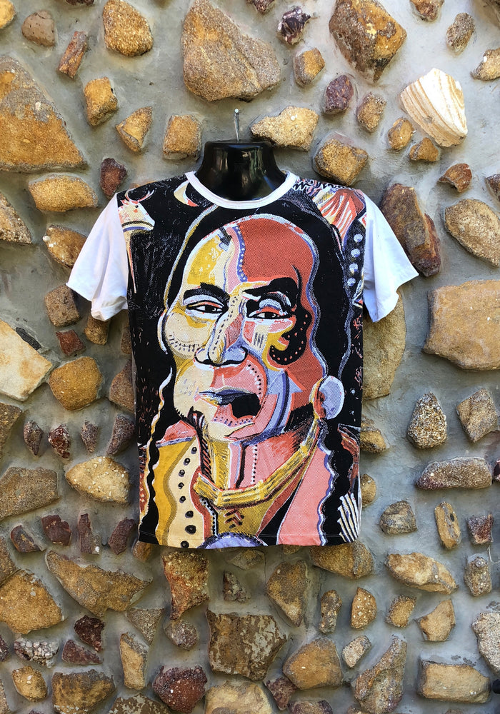 Small Funky Tee - First Nation Chief - White