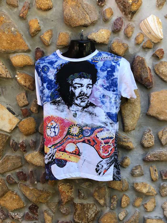 Small Funky Tee - Jimmy Hendrix - White