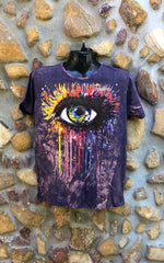 Small Funky Tee - Paintbomb Eye - Purple
