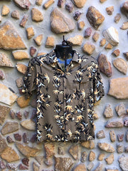Small Love Shirt - Bamboo on Brown