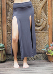 Split Maxi Skirt - Charcoal