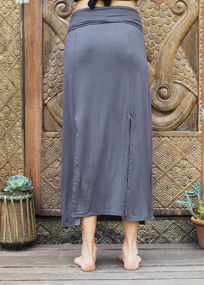 Split Maxi Skirt - Charcoal