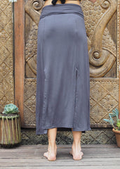 Split Maxi Skirt - Charcoal
