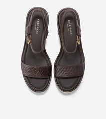 Women's Cloudfeel Asbury Espadrille Wedge Sandals-Brown Raffia-Dark Chocolate
