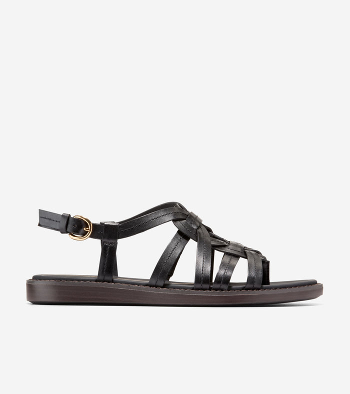 Women's Kami Interwoven Thong Sandals-Black