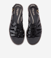 Women's Kami Interwoven Thong Sandals-Black