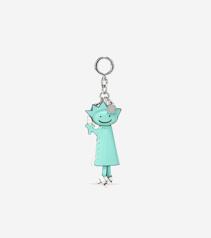 Women's Lady Liberty Key Fob Bag Charm-Light Blue