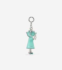 Women's Lady Liberty Key Fob Bag Charm-Light Blue