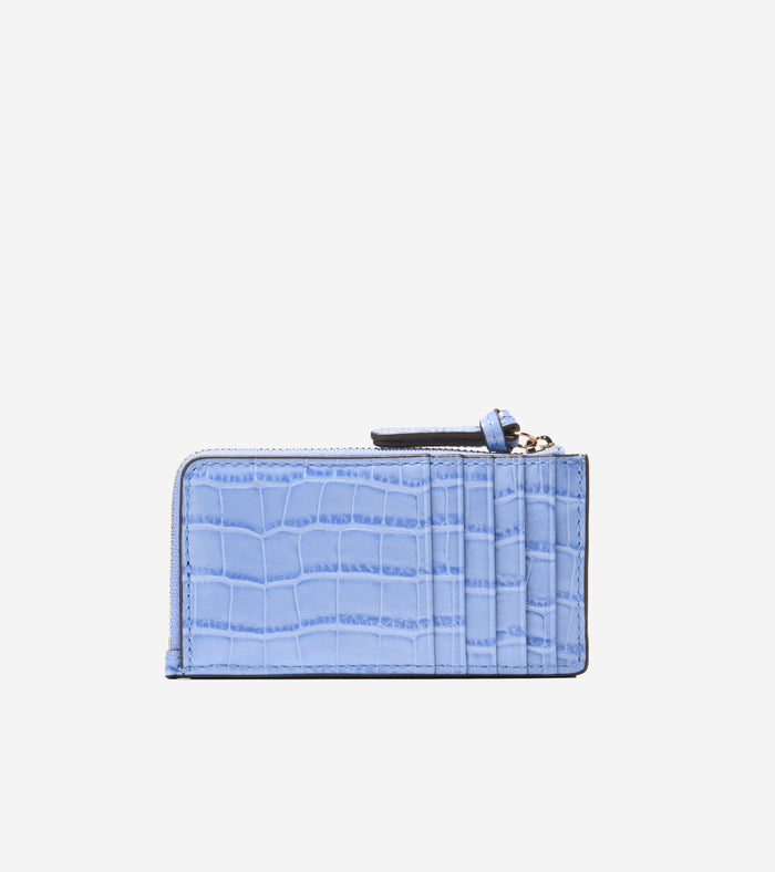 Women's Rachel Card Case-Hydrangea Croco Print