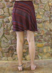 Wrap-Around Mini Skirt - Crimson